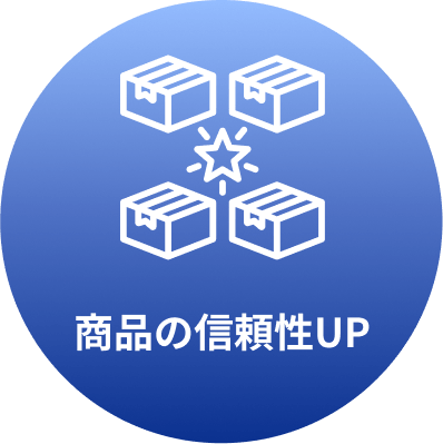 商品の信頼性UP